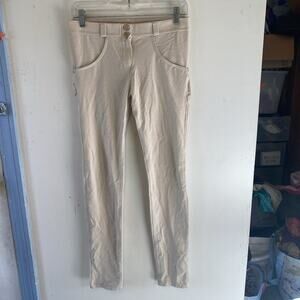 FREDDY WR.UP SHAPING Pants Trousers Leggings MidRise Skinny Cream Women6 Elastic